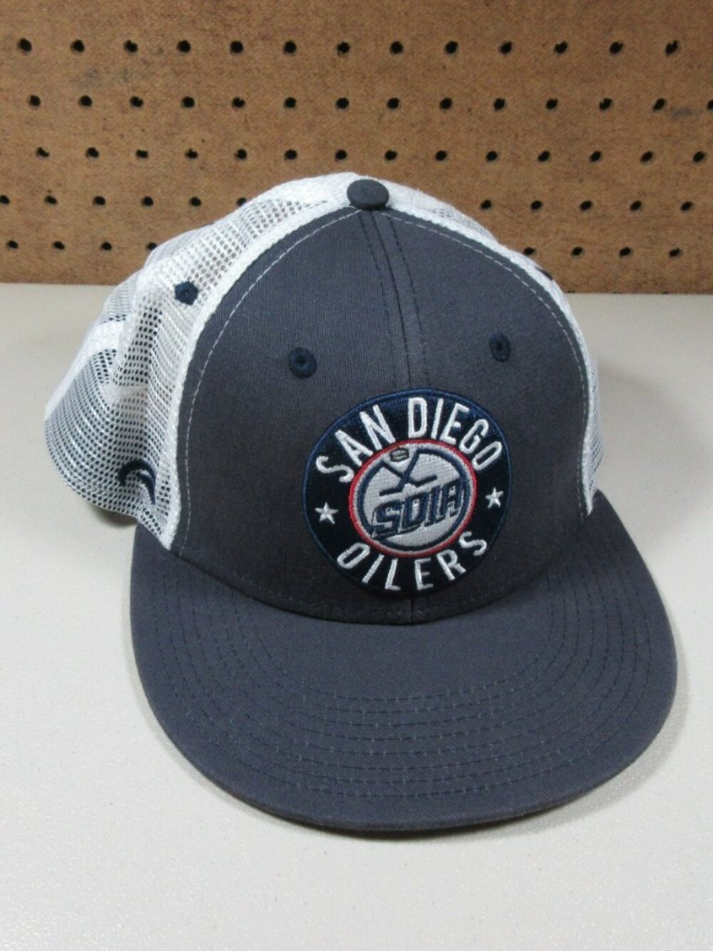 PUKKA mens San Diego Oilers snapback trucker hockey hat OS